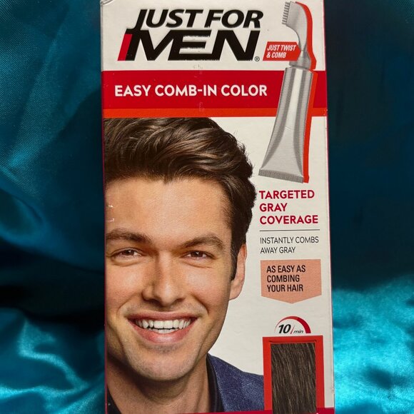 5 (FIVE) Just for Men #A45 DARK BROWN Easy Comb-In Color Hair Permanent NEW